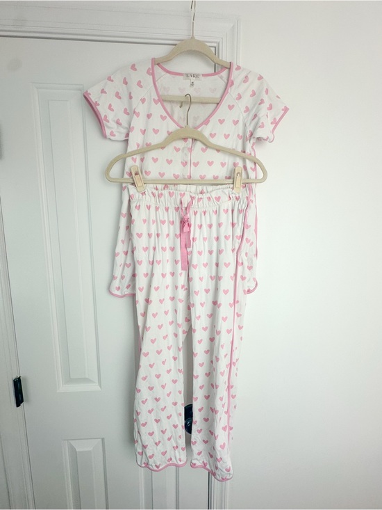 LAKE Other - LAKE maternity pajamas XS light pink hearts